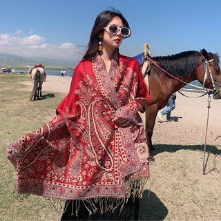 Khăn choàng boho thổ cẩm nữ khăn pashmina dệt choàng quàng cổ Sapa dân tộc du lịch che nắng - Mã PA0012 The Collar Box