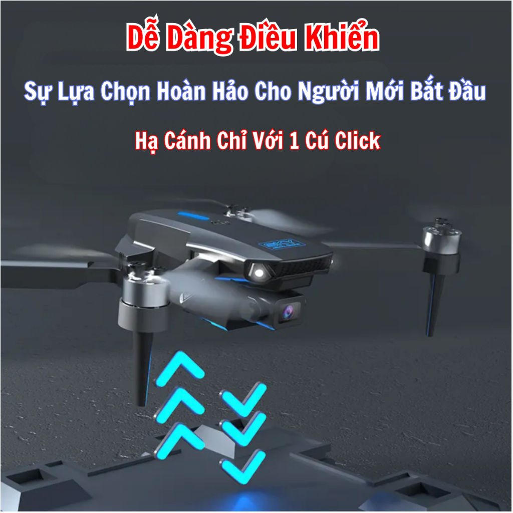 Drone mini - Flycam giá rẻ tập bay, động cơ không chổi than siêu bền, 2 camera 4k có cảm biến bụng giữ thăng bằng | BigBuy360 - bigbuy360.vn