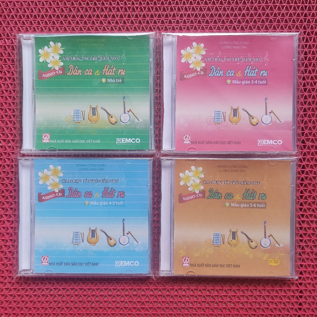 Trọn Bộ 4 đĩa - Dân ca, hát ru - Nhạc không lời - Chương trình giáo dục mầm non