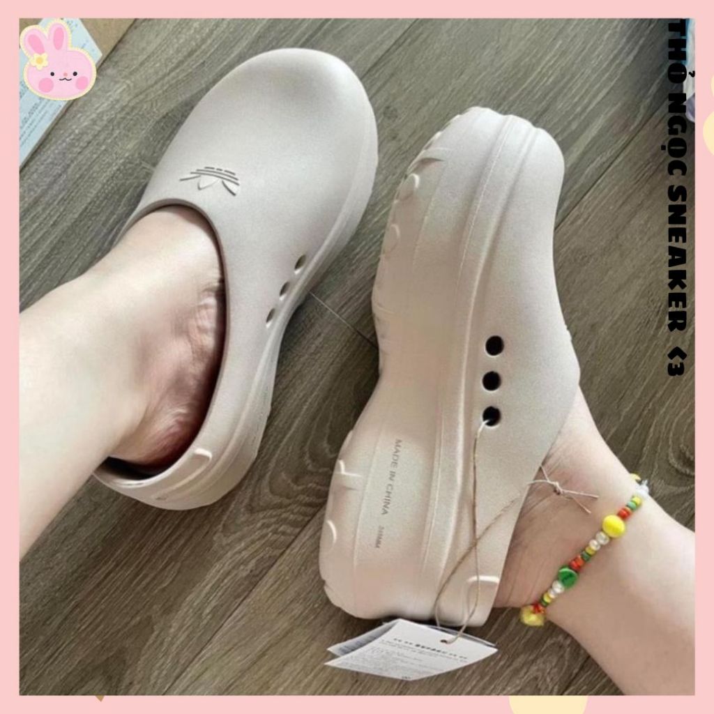 Giày Sục Adidas_Stan Smith Mule Nữ Tăng Chiều Cao Đế SIêu Nhẹ Hàng Hottrend Fullsize - THỎ NGỌC SNEAKER