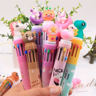 Bút bi 10 ngòi 10 màu nhiều mẫu 💜 Molang shop 💜