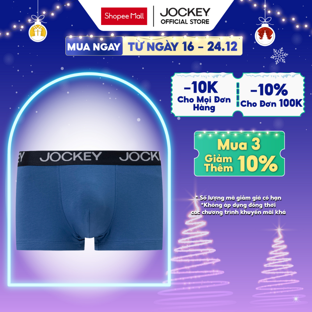 Quần lót nam Trunk Jockey Cotton 4C trơn - J1277