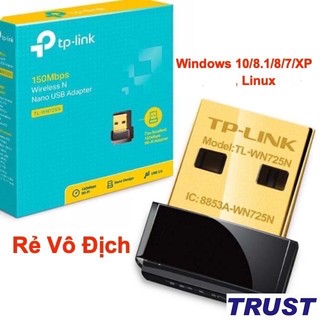 N 150Mbps USB Bộ thu WiFi Siêu nhỏ gọn- TP-Link TL-WN725N - Chính Hãng