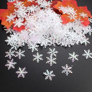 Túi 100 bông tuyết trắng 2cm trang trí Noel, phụ kiện handmade