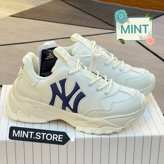Giày thể thao sneaker bigball chunky trắng chữ xanh than