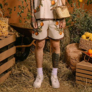 Blankespace quần ngắn agrumes shorts vải cotton lụa thời trang nam nữ unisex