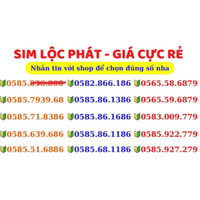 Sim 4G Vietnamobile Lộc Phát - Thần Tài - Giá Cực Rẻ - Sóng Mạnh Tốc Độ Cao
