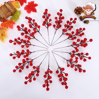 2025 - Cành đào đông - Cành cherry (sơ ri) xốp trang trí oản tài lộc,giỏ quà bó hoa, vòng nguyệt quế