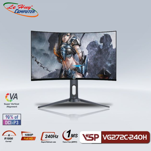 Màn hình máy tính cong VSP 27inch VSP VG272C FullHD 240Hz 1ms VA