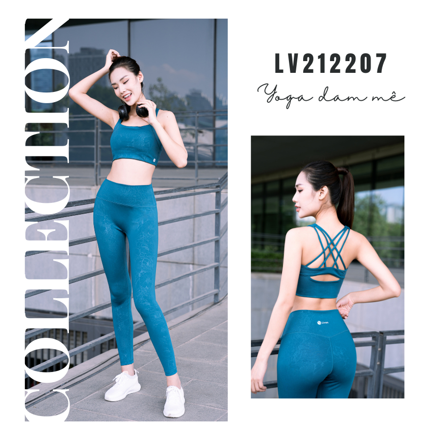 Set Tập Bra & Quần Legging Hoạ Tiết Livan Sport Mềm Mịn Co Giãn Cao Cấp LV23212207