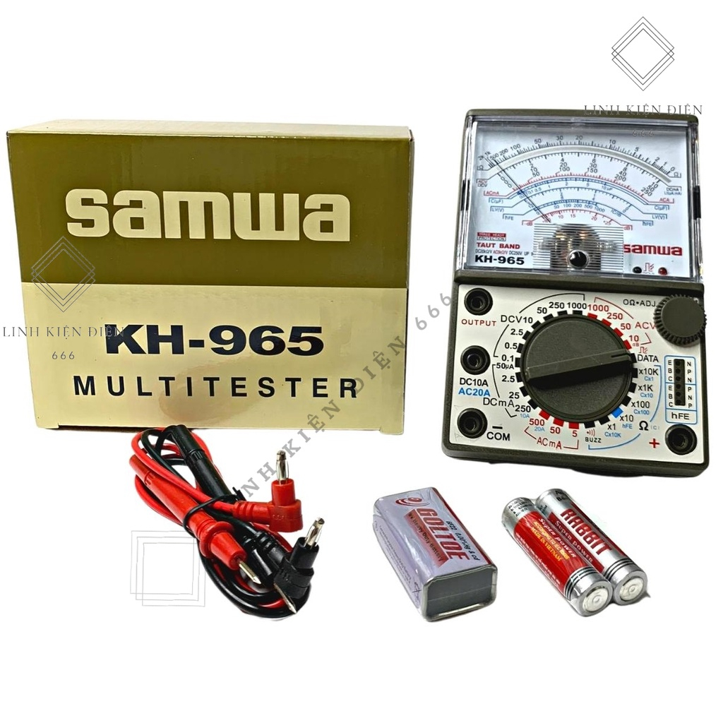 Đồng hồ vạn năng SAMWA KH-965 có chuông báo đồng hồ đo điện kim loại tốt DHKVN965KP