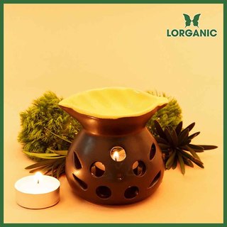 Đèn nến đốt tinh dầu Lorganic DX0003 hình chiếc lá (màu ngẫu nhiên)