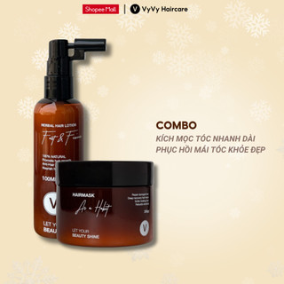 Bộ sản phẩm kích mọc tóc nhanh dài mềm mượt chắc khỏe cho tóc uốn duỗi nhuộm combo 7 Vyvyhaircare V 350ml