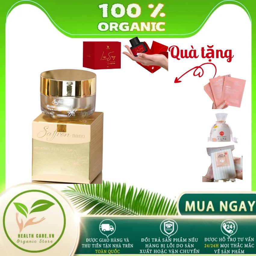 Kem Nám Saffronnano 20g. Trắng da, mờ thâm nám, tàn nhang, ngăn ngừa lão hoá da, dưỡng trắng.