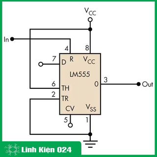 IC tạo độ trễ LM555