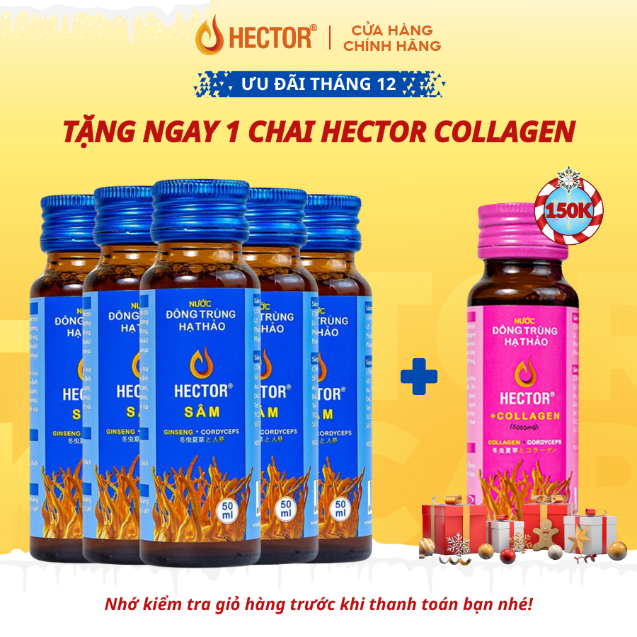 Combo 20 chai Nước uống Đông Trùng Hạ Thảo Hector Sâm