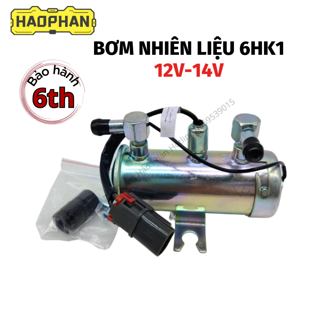 Máy bơm dầu, bơm dầu nhiên liệu 6HK1 12V/24V động cơ thép hợp kim dành cho máy phát điện, máy công trình
