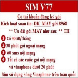 Sim 4G ITelecom May - 120Gb/tháng chỉ với 77k Gọi Nội Mạng Không Giới Hạn - Sim Giá Rẻ Lập Tài Khoản Nhận Mã