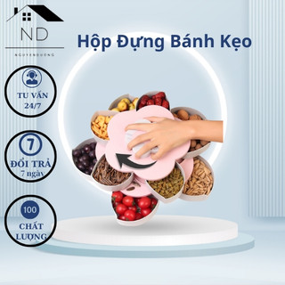 Khay mứt xoay, hộp đựng mứt tết bánh kẹo
