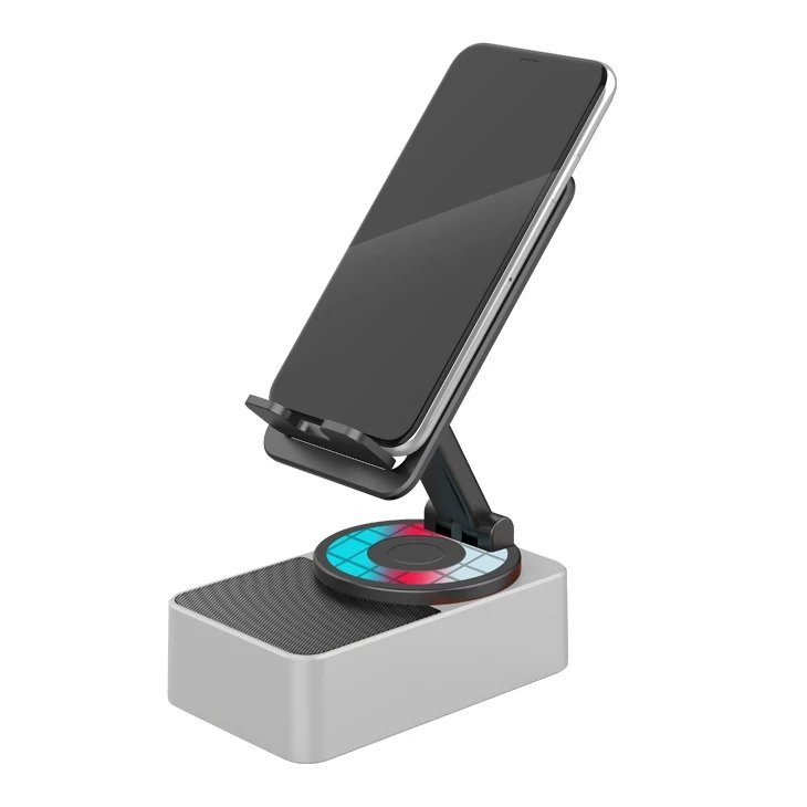 Loa bluetooth Kisonli M-1 3in1 kiêm giá đỡ điện thoại  Âm trầm có led