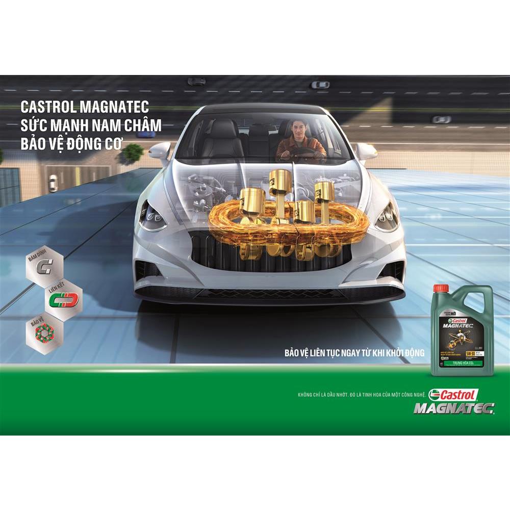 Dầu nhớt 5W30 Castrol Magnatec SN A5/B5, dầu nhớt ôtô máy xăng và dầu Mercedes Benz, BMW, Toyota, Huyndai, KIA, Ford