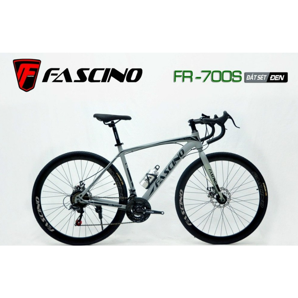 Xe đạp đua FASCINO FR-700S thiết kế đẹp mắt, phanh đĩa cơ an toàn, chính xác, 21 tốc độ, bánh 700C