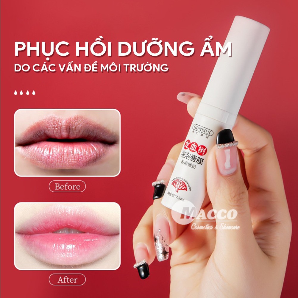 Mặt Nạ Môi Sủi Bọt HUNMUI / LDA Tẩy Tế Bào Chết, Làm Hồng Môi, Giảm Thâm, Cho Đôi Môi Mềm Mại