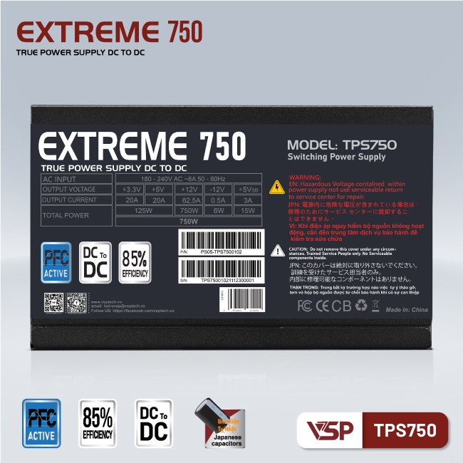 Bộ Nguồn VSP Extreme TPS750 - 750W - DC TO DC