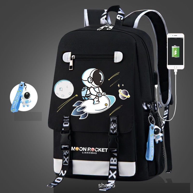 (  Loại Dầy Đệm Lưng+Tặng móc khóa) Túi Balo học sinh cấp 1 cấp 2 cấp 3 balo học sinh tiểu học trung học cơ sở