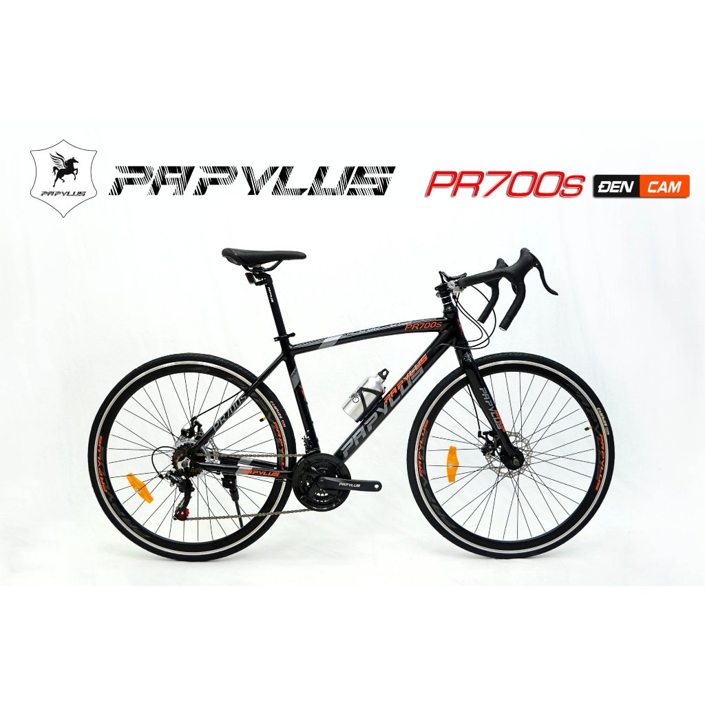 Xe đạp đua Papylus PR700S khung Nhôm không mối hàn, bánh 700C, đề Shimano 21 tốc độ