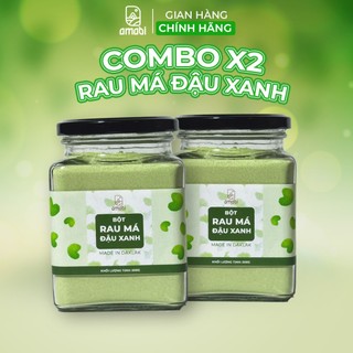  Combo 2 hũ Bột rau má đậu xanh nảy mầm Amabi 1KG Bột pha đậu xanh rau má Đắk Lắk sấy thắng hoa thanh nhiệt 
