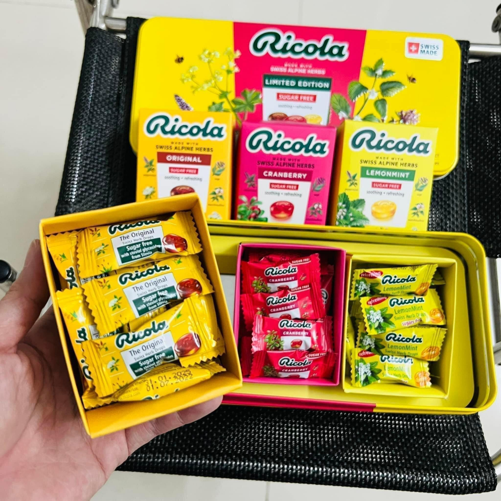 KẸO NGẬM THẢO MỘC KHÔNG ĐƯỜNG RICOLA LIMITED EDITION 90G