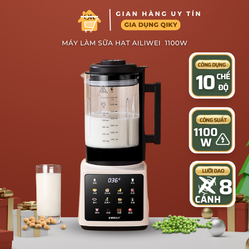 Máy làm sữa hạt đa năng công suất lớn 1100W Máy nấu sữa hạt siêu mịn Dung Tích 1,7L- Bảo hành 6 Tháng