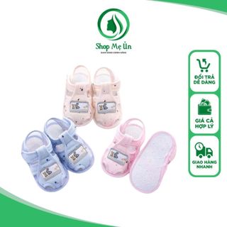 Dép tập đi giày tập đi cho bé hình chú chó đi xe cute