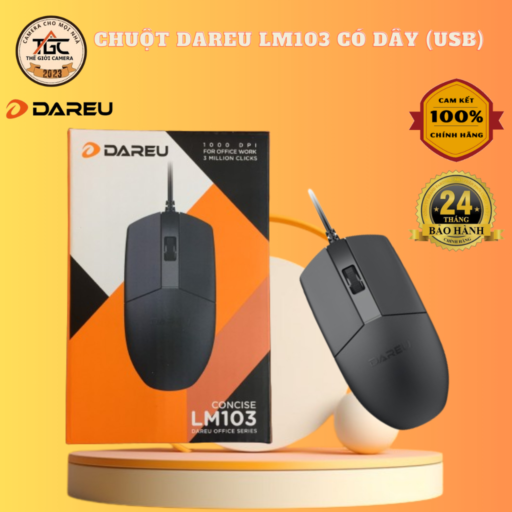 Chuột DAREU LM103 có dây (USB)