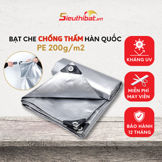 [Loại Dày] Bạt Che Nắng Bạt Che Mưa Hàn Quốc Màu Trắng Xám Kháng UV May Viền Đóng Khoen Sẵn