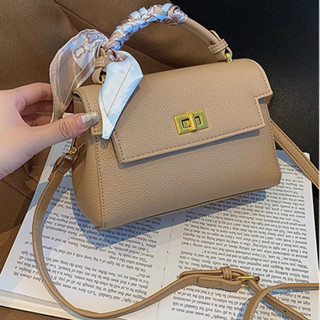 [Hàng QC, Tặng kèm khăn lụa] Túi xách da nữ công sở, khóa ngang xoay túi nhiều ngăn tiện dụng SL133