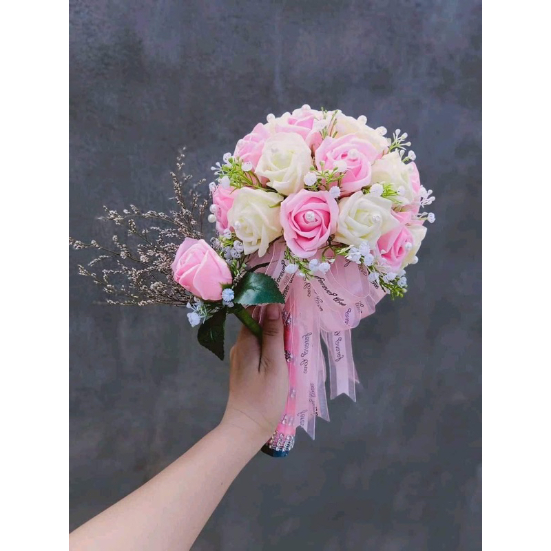 Tay cầm cắm hoa cô dâu bó tròn, cắm hoa cưới cô dâu mic tay cầm cô dâu ghim cài áo chú rể, ghim cài áo hội nghị