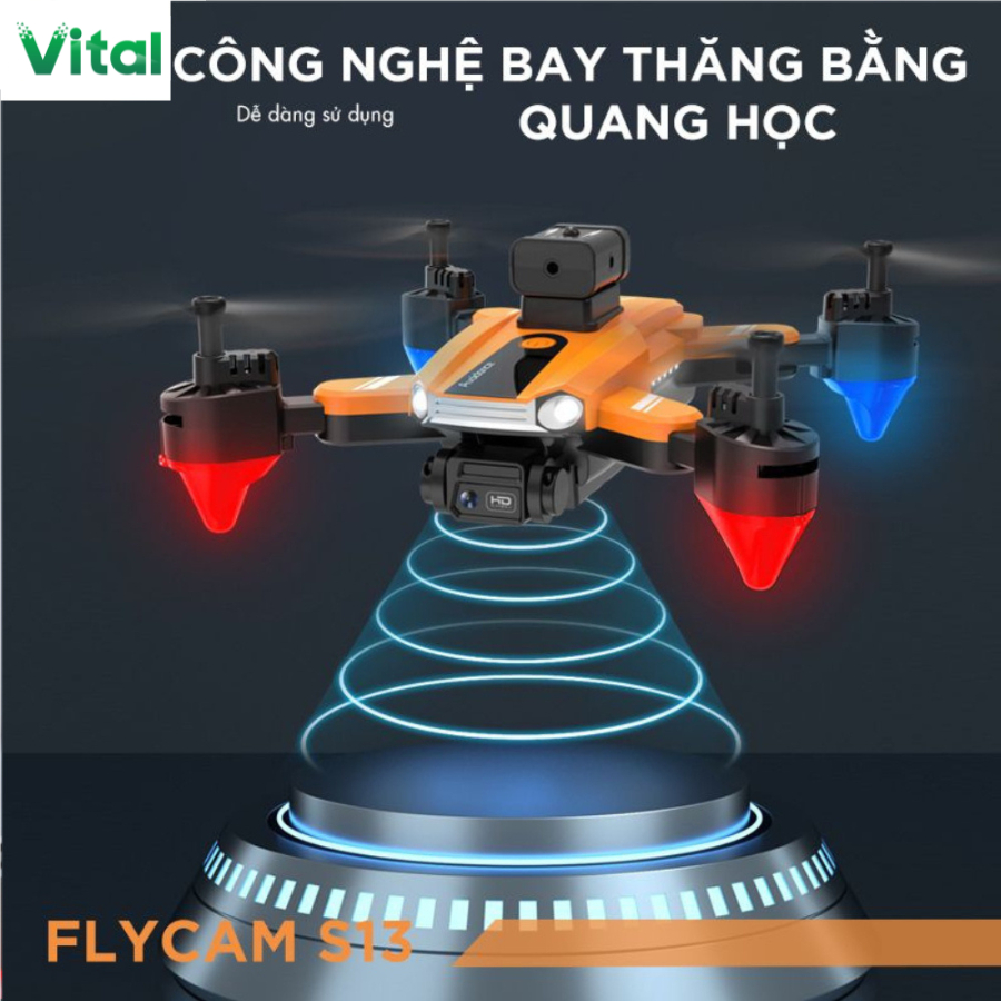 Flycam máy bay điều khiển từ xa flycam Mini S13 PRO camera kép nhào lộn 360 độ, phù hợp cho người mới chơi bảo hành 12t | BigBuy360 - bigbuy360.vn