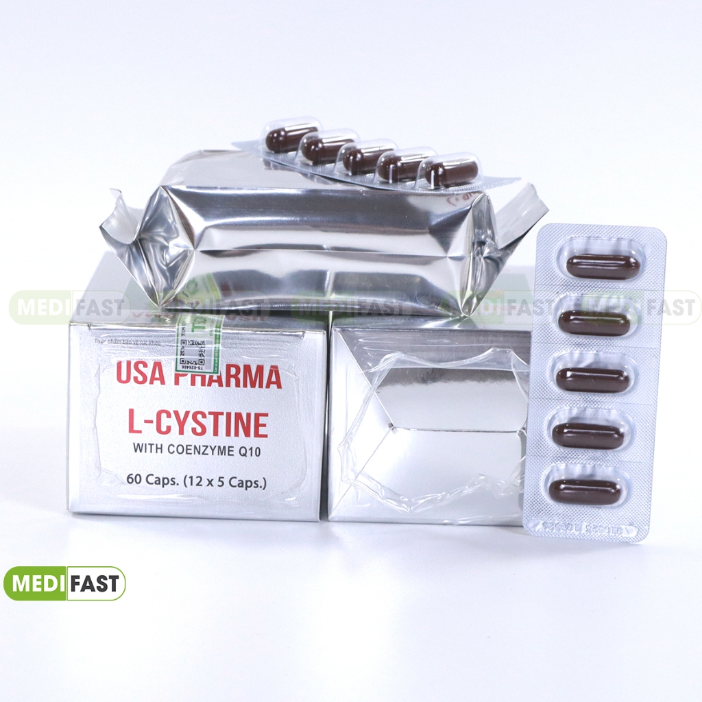 Viên uống đẹp da Lcystine Hộp 60 viên- Giúp bổ sung dưỡng chất da và tóc, hạn chế lão hóa da, giảm rụng tóc, da sáng min