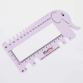 Dụng cụ đo size kim đan và hệ số Gause hình thú Knitpro