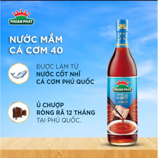  NƯỚC MẮM CÁ CƠM THUẬN PHÁT PHÚ QUỐC 40độ đạm- chai 610ml 