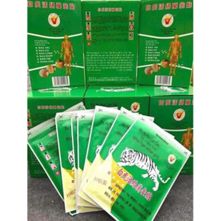 1 GÓI 10 MIẾNG CAO DÁN BẠCH HỔ XANH TRẮNG Bai Hu Huo Luo Gao/ White Tiger millian gold