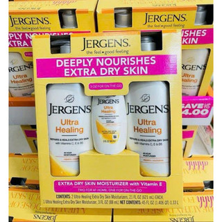Sữa Dưỡng Thể Cho Da Khô Jergens Ultra Healing Extra Dry Skin Moisturizer 621ml Và 88ml Mỹ