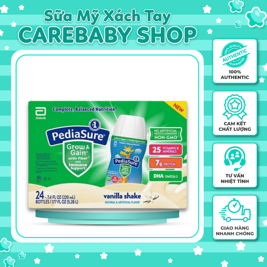 Sữa Pediasure Nước CHÍNH HÃNG Sữa Pediasure Nước Fiber Chất Xơ 220ml Của Mỹ