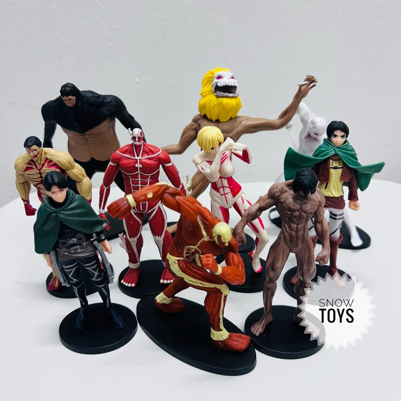 Mô hình Attack On Titan - Eren Yeager Levi Ackerman Braun Reiner Annie Leonhart Titan tiến công khổng lồ quái thú hàm