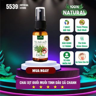 Xịt đuổi muỗi sả chanh thơm phòng, khử mùi nấm mốc, giúp ngủ ngon - Shop 5539