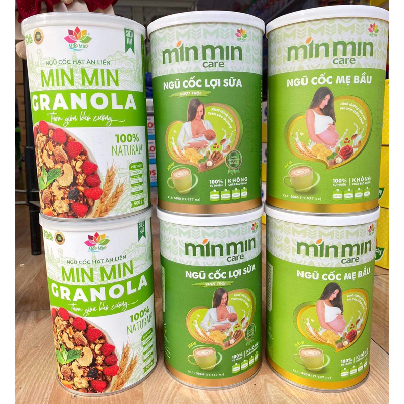 Ngũ cốc lợi sữa, ngũ cốc bầu , ngũ cốc hạt Minmin( hộp 500gr)