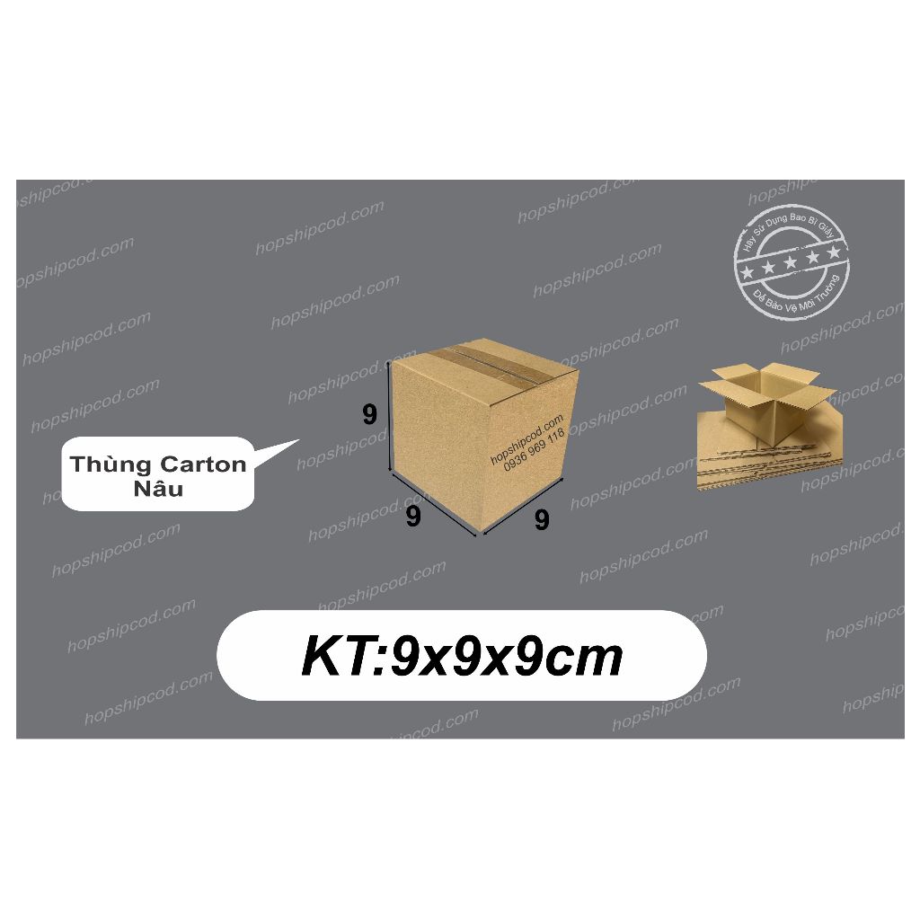 9x9x9 cm Thùng Carton Đóng Hàng