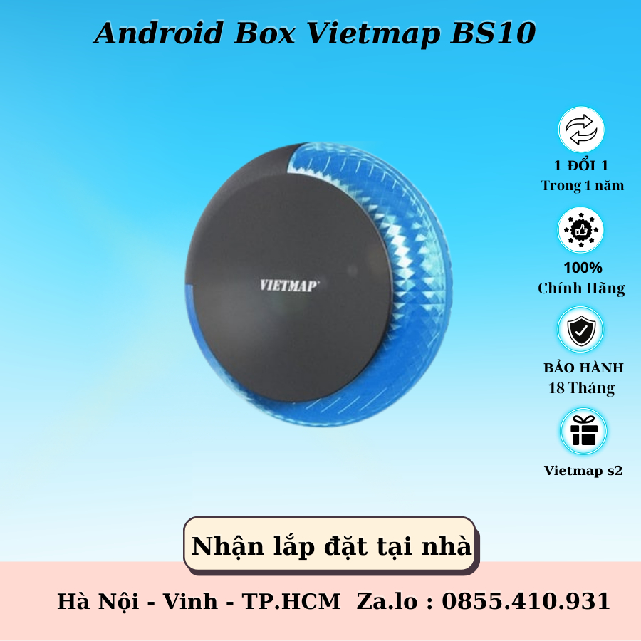 Android Box Ô Tô VIETMAP BS10, Androi Box Tích Hợp Cảm Biến Áp Suất Lốp